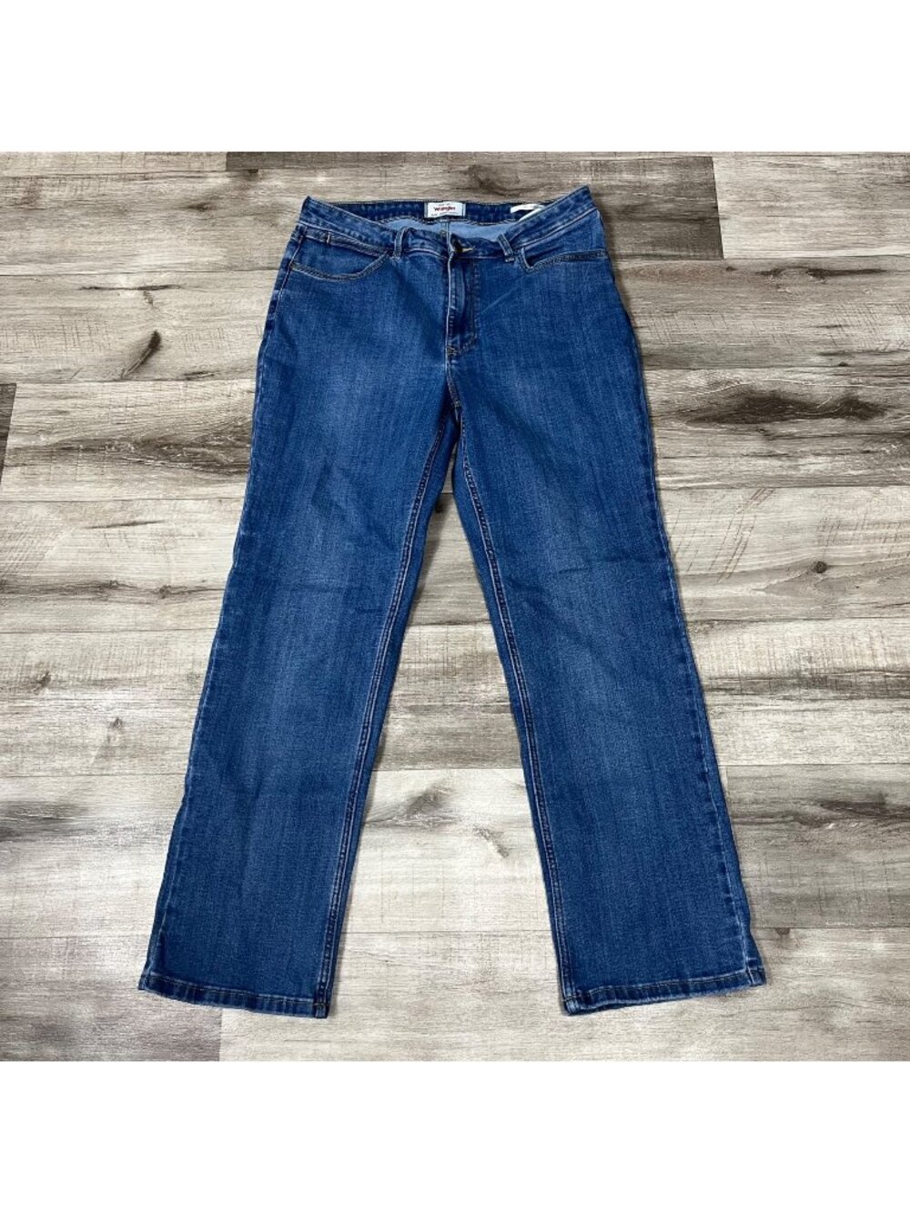 Wrangler High Rise True Straight Leg Denim Jeans Blue Women’s Size 30